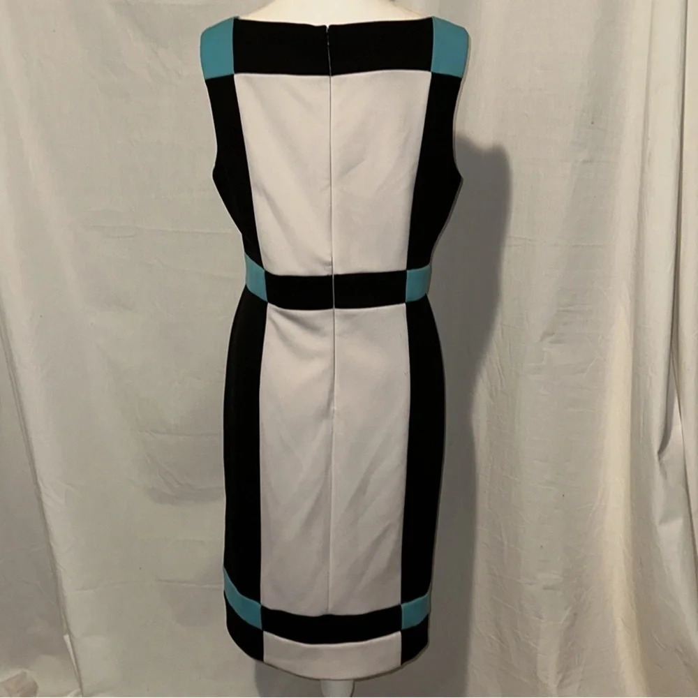Maggy London colorblock sleeveless sheath dress size 14 - Picture 2 of 4